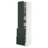 SEKTION / MAXIMERA Gabinete alto+prta/2 frentes/4 cjn, blanco/Havstorp verde oscuro, 18x24x80 "