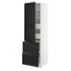 SEKTION / MAXIMERA Gabinete alto+prta/2 frentes/4 cjn, blanco/Lerhyttan teñido en negro, 24x24x80 "