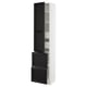 SEKTION / MAXIMERA Gabinete alto+prta/2 frentes/4 cjn, blanco/Lerhyttan teñido en negro, 18x15x80 "