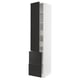 SEKTION / MAXIMERA Gabinete alto+prta/2 frentes/4 cjn, blanco/Nickebo antracita mate, 18x24x90 "
