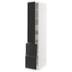 SEKTION / MAXIMERA Gabinete alto+prta/2 frentes/4 cjn, blanco/Nickebo antracita mate, 15x24x80 "