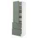 SEKTION / MAXIMERA Gabinete alto+prta/2 frentes/4 cjn, blanco/Nickebo verde grisáceo mate, 24x24x80 "