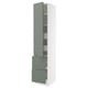 SEKTION / MAXIMERA Gabinete alto+prta/2 frentes/4 cjn, blanco/Nickebo verde grisáceo mate, 18x24x90 "