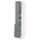 SEKTION / MAXIMERA Gabinete alto+prta/2 frentes/4 cjn, blanco/Nickebo verde grisáceo mate, 15x24x80 "