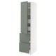 SEKTION / MAXIMERA Gabinete alto+prta/2 frentes/4 cjn, blanco/Nickebo verde grisáceo mate, 18x24x80 "