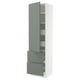 SEKTION / MAXIMERA Gabinete alto+prta/2 frentes/4 cjn, blanco/Nickebo verde grisáceo mate, 24x24x90 "