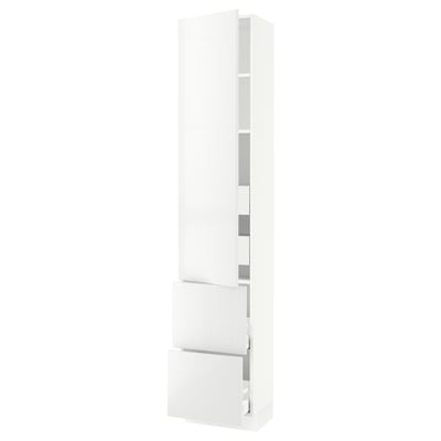 SEKTION / MAXIMERA Gabinete alto+prta/2 frentes/4 cjn, blanco/Ringhult blanco, 18x15x90 "