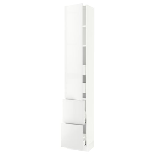 SEKTION / MAXIMERA Gabinete alto+prta/2 frentes/4 cjn, blanco/Ringhult blanco, 15x15x90 "