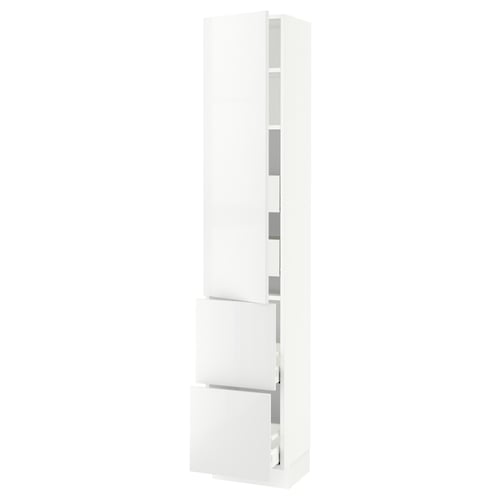 SEKTION / MAXIMERA Gabinete alto+prta/2 frentes/4 cjn, blanco/Ringhult blanco, 15x15x80 "