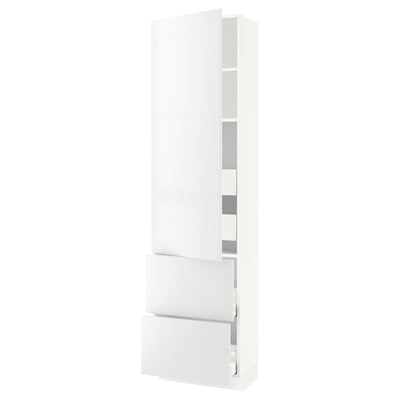 SEKTION / MAXIMERA Gabinete alto+prta/2 frentes/4 cjn, blanco/Ringhult blanco, 24x15x90 "