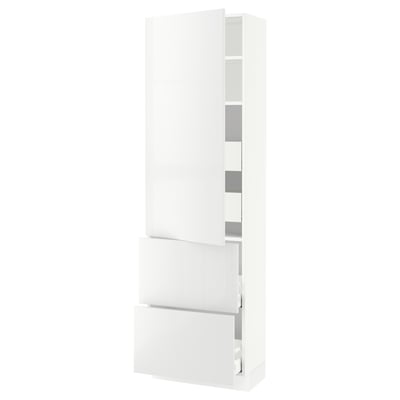 SEKTION / MAXIMERA Gabinete alto+prta/2 frentes/4 cjn, blanco/Ringhult blanco, 24x15x80 "