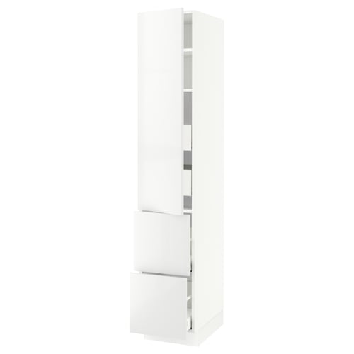 SEKTION / MAXIMERA Gabinete alto+prta/2 frentes/4 cjn, blanco/Ringhult blanco, 15x24x80 "