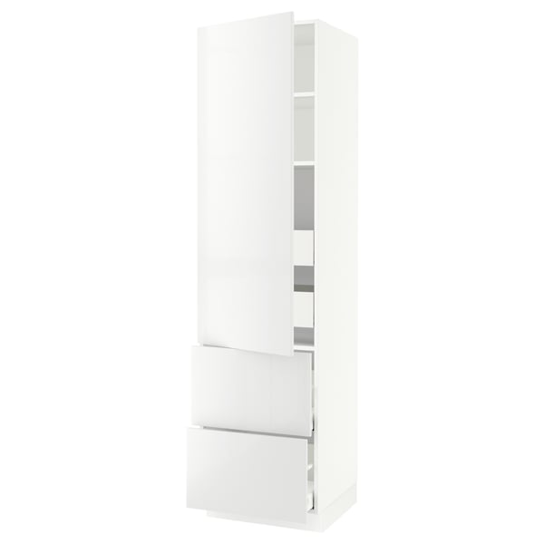 SEKTION / MAXIMERA Gabinete alto+prta/2 frentes/4 cjn, blanco/Ringhult blanco, 24x24x90 "