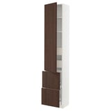 SEKTION / MAXIMERA Gabinete alto+prta/2 frentes/4 cjn, blanco/Sinarp marrón, 18x15x90 "
