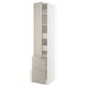 SEKTION / MAXIMERA Gabinete alto+prta/2 frentes/4 cjn, blanco/Stensund beige, 18x24x90 "