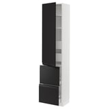 SEKTION / MAXIMERA Gabinete alto+prta/2 frentes/4 cjn, blanco/Upplöv antracita mate, 18x15x80 "