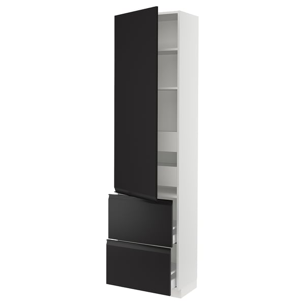 SEKTION / MAXIMERA Gabinete alto+prta/2 frentes/4 cjn, blanco/Upplöv antracita mate, 24x15x90 "