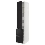 SEKTION / MAXIMERA Gabinete alto+prta/2 frentes/4 cjn, blanco/Upplöv antracita mate, 18x24x90 "