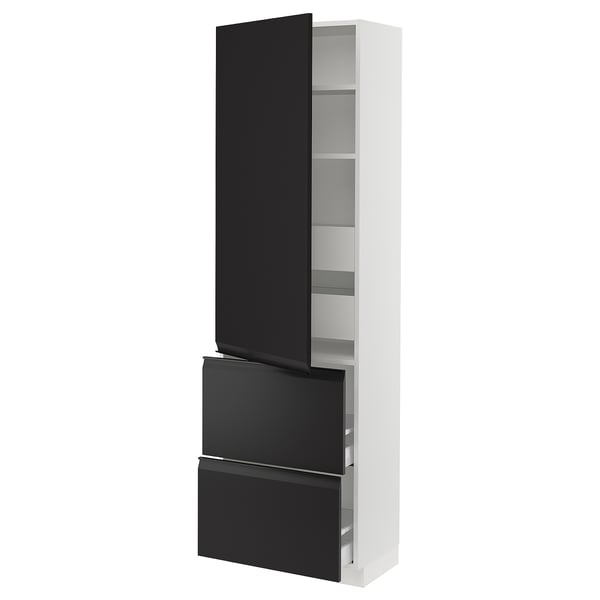 SEKTION / MAXIMERA Gabinete alto+prta/2 frentes/4 cjn, blanco/Upplöv antracita mate, 24x15x80 "