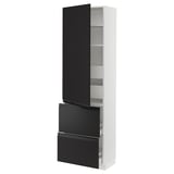 SEKTION / MAXIMERA Gabinete alto+prta/2 frentes/4 cjn, blanco/Upplöv antracita mate, 24x15x80 "