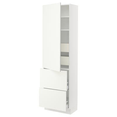 SEKTION / MAXIMERA Gabinete alto+prta/2 frentes/4 cjn, blanco/Vallstena blanco, 24x15x80 "