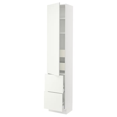 SEKTION / MAXIMERA Gabinete alto+prta/2 frentes/4 cjn, blanco/Vallstena blanco, 18x15x90 "