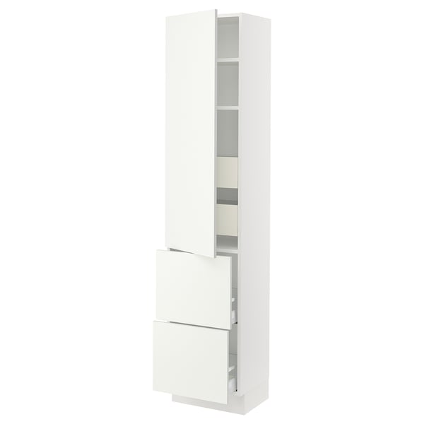 SEKTION / MAXIMERA Gabinete alto+prta/2 frentes/4 cjn, blanco/Vallstena blanco, 18x15x80 "