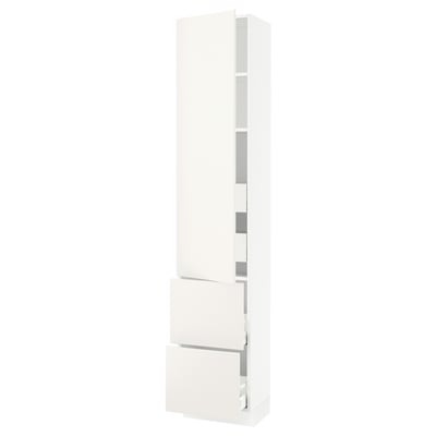 SEKTION / MAXIMERA Gabinete alto+prta/2 frentes/4 cjn, blanco/Veddinge blanco, 18x15x90 "