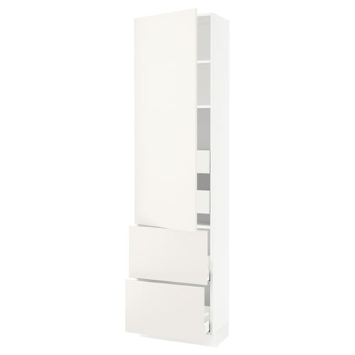SEKTION / MAXIMERA Gabinete alto+prta/2 frentes/4 cjn, blanco/Veddinge blanco, 24x15x90 "