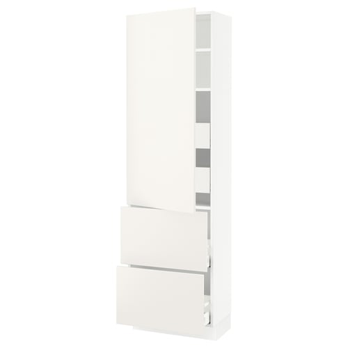 SEKTION / MAXIMERA Gabinete alto+prta/2 frentes/4 cjn, blanco/Veddinge blanco, 24x15x80 "