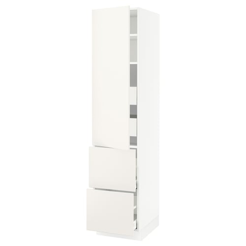 SEKTION / MAXIMERA Gabinete alto+prta/2 frentes/4 cjn, blanco/Veddinge blanco, 18x24x80 "