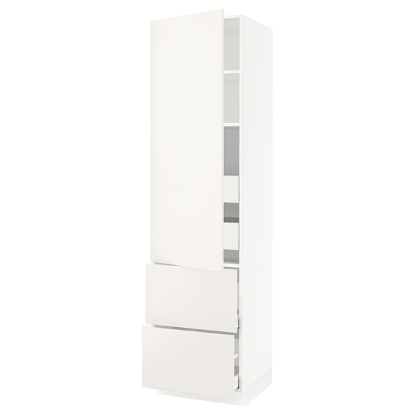SEKTION / MAXIMERA Gabinete alto+prta/2 frentes/4 cjn, blanco/Veddinge blanco, 24x24x90 "