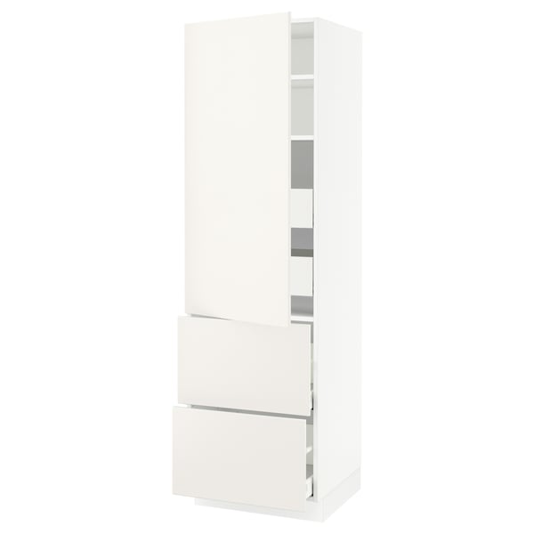 SEKTION / MAXIMERA Gabinete alto+prta/2 frentes/4 cjn, blanco/Veddinge blanco, 24x24x80 "