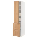 SEKTION / MAXIMERA Gabinete alto+prta/2 frentes/4 cjn, blanco/Vedhamn roble, 18x24x80 "