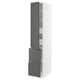 SEKTION / MAXIMERA Gabinete alto+prta/2 frentes/4 cjn, blanco/Voxtorp gris oscuro, 15x24x80 "