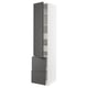 SEKTION / MAXIMERA Gabinete alto+prta/2 frentes/4 cjn, blanco/Voxtorp gris oscuro, 18x24x90 "
