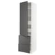 SEKTION / MAXIMERA Gabinete alto+prta/2 frentes/4 cjn, blanco/Voxtorp gris oscuro, 24x24x90 "