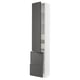 SEKTION / MAXIMERA Gabinete alto+prta/2 frentes/4 cjn, blanco/Voxtorp gris oscuro, 18x15x90 "