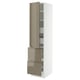 SEKTION / MAXIMERA Gabinete alto+prta/2 frentes/4 cjn, blanco/Voxtorp marrón grisáceo oscuro alto brillo, 18x24x80 "