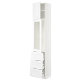 SEKTION / MAXIMERA Gabinete alto+prta vdr/3 cjn/1 prta, blanco/Axstad blanco mate, 18x15x90 "