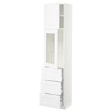 SEKTION / MAXIMERA Gabinete alto+prta vdr/3 cjn/1 prta, blanco/Axstad blanco mate, 18x15x80 "