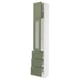SEKTION / MAXIMERA Gabinete alto+prta vdr/3 cjn/1 prta, blanco/Axstad gris-verde, 15x15x90 "