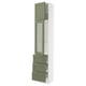 SEKTION / MAXIMERA Gabinete alto+prta vdr/3 cjn/1 prta, blanco/Axstad gris-verde, 18x15x90 "