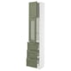 SEKTION / MAXIMERA Gabinete alto+prta vdr/3 cjn/1 prta, blanco/Axstad gris-verde, 15x15x80 "