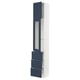 SEKTION / MAXIMERA Gabinete alto+prta vdr/3 cjn/1 prta, blanco Axstad/mate azul, 15x15x90 "