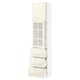 SEKTION / MAXIMERA Gabinete alto+prta vdr/3 cjn/1 prta, blanco/Bodbyn color hueso, 18x15x80 "