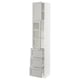 SEKTION / MAXIMERA Gabinete alto+prta vdr/3 cjn/1 prta, blanco/Lerhyttan gris claro, 15x15x80 "