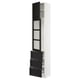 SEKTION / MAXIMERA Gabinete alto+prta vdr/3 cjn/1 prta, blanco/Lerhyttan teñido en negro, 18x15x90 "