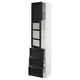 SEKTION / MAXIMERA Gabinete alto+prta vdr/3 cjn/1 prta, blanco/Lerhyttan teñido en negro, 18x15x80 "