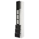 SEKTION / MAXIMERA Gabinete alto+prta vdr/3 cjn/1 prta, blanco/Lerhyttan teñido en negro, 15x15x90 "